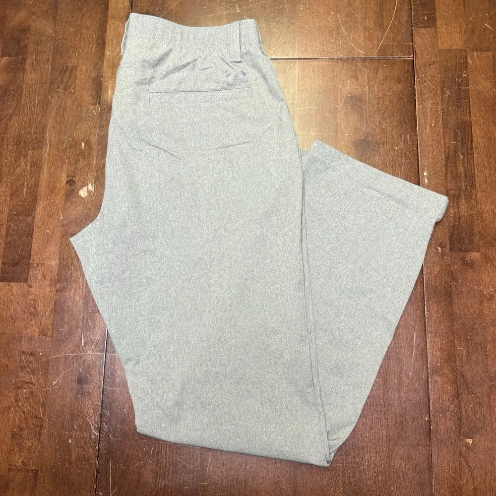 Under Armour Matchplay‎ Gray Golf Pants Mens Size 36X32 Stretch Waist Flat Front